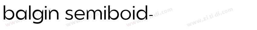 balgin semiboid字体转换